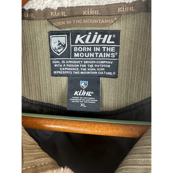 Kuhl Burr Lined Vest Canvas Berber Fleece Trim Vintage Patina Dye Men's Size XL - Picture 8 of 12